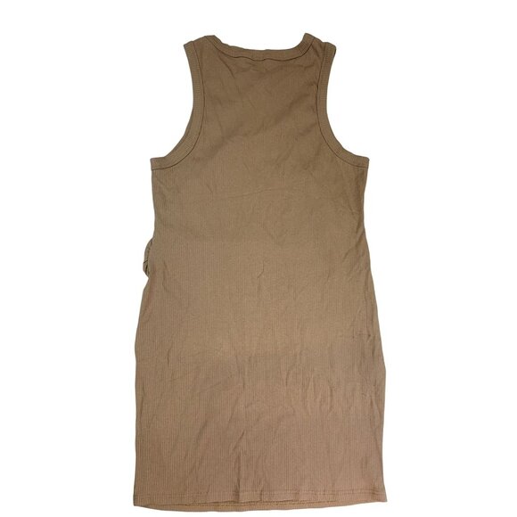 Back to Basics Body Tank Dress Ribbed Stretch Beige Shein Womens XL New with Tag - Picture 2 of 8